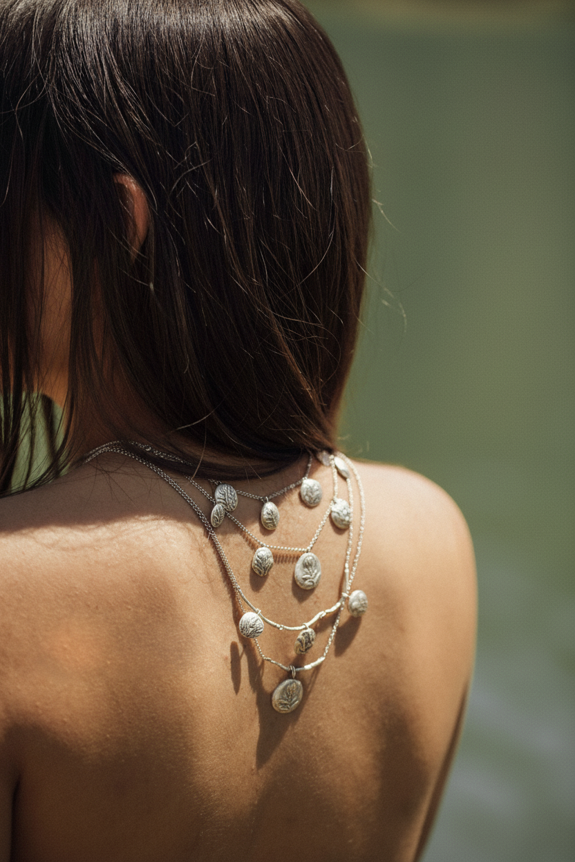 Collares plata suave