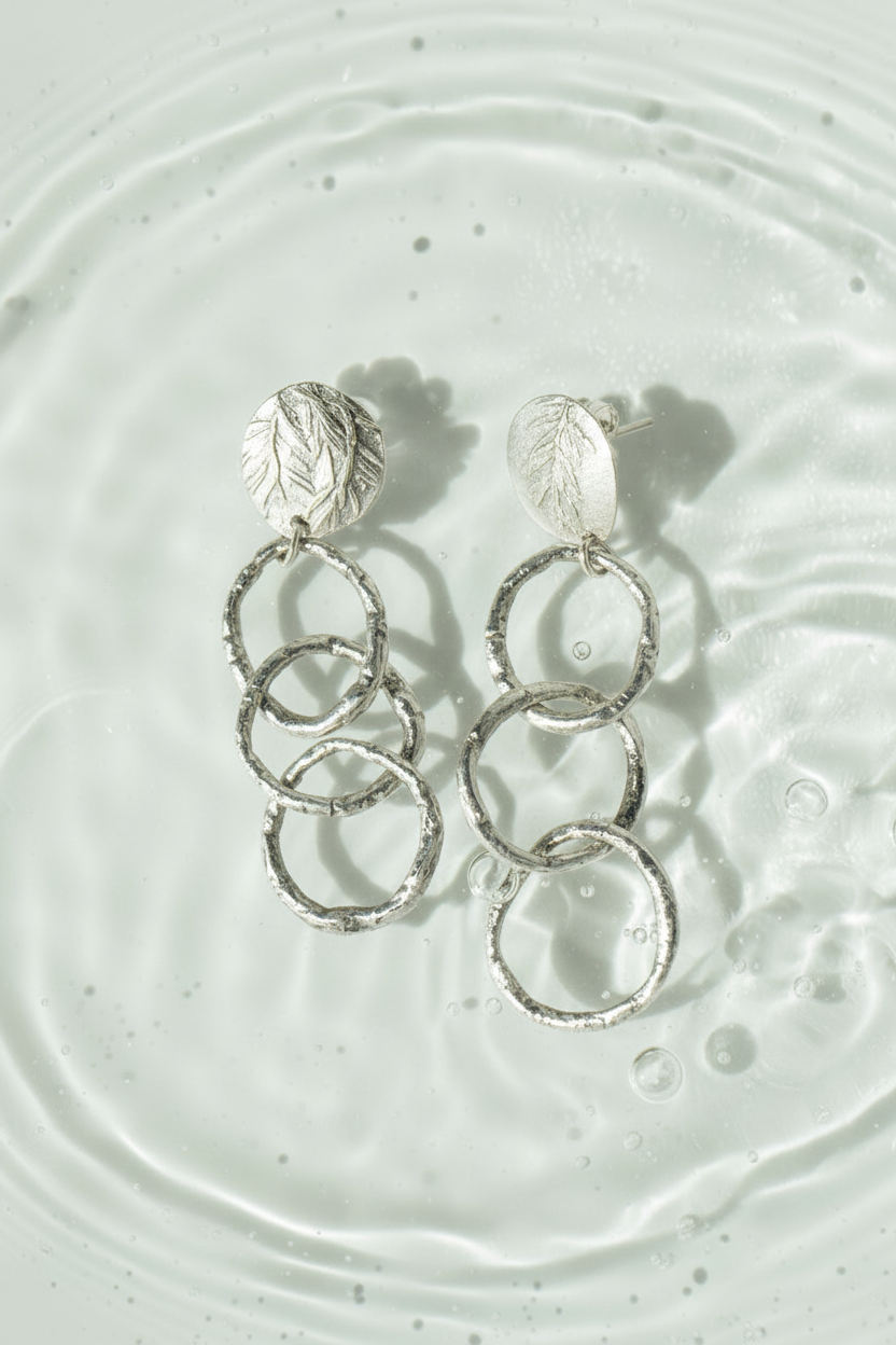 Pendientes plata clara