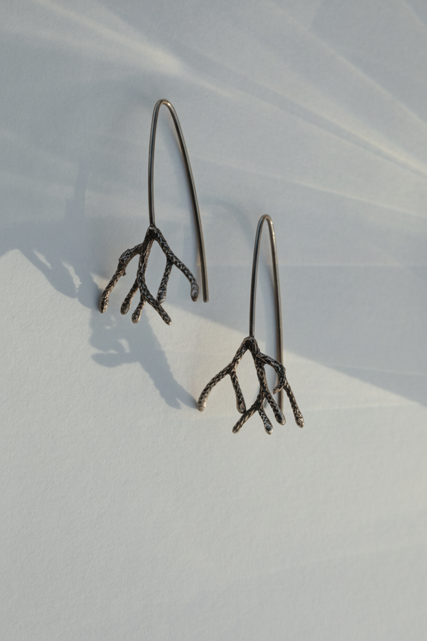 Pendientes plata envejecida